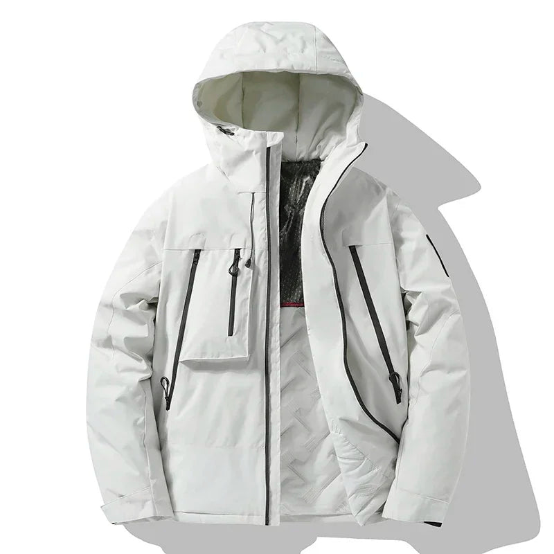 Winter Jacket Men's Outdoor Hiking Windproof Waterproof Graphene Warm Cotton Padded Coat Couple's Fashion Ski Thickened Parka