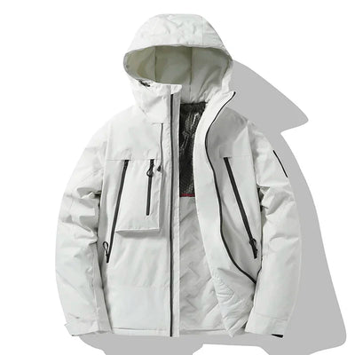 Winter Jacket Men's Outdoor Hiking Windproof Waterproof Graphene Warm Cotton Padded Coat Couple's Fashion Ski Thickened Parka