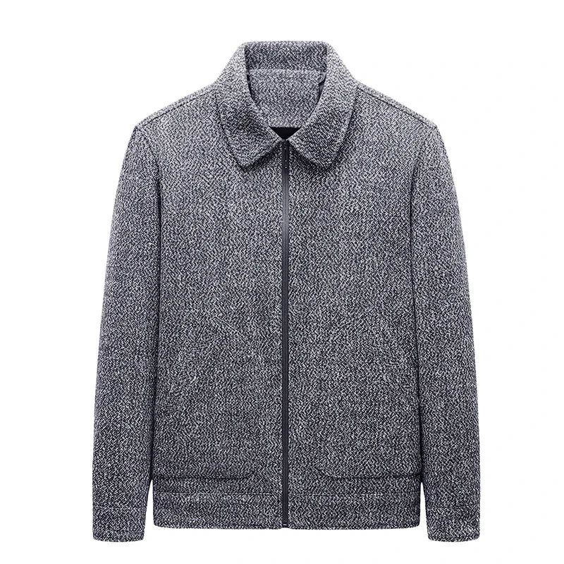 Men's Thick Winter Wool Blend Warm Jacket Men Fashion Trenchwear Coat Slim Lapel Streetwear Overcoat Business Casual Men Clothing