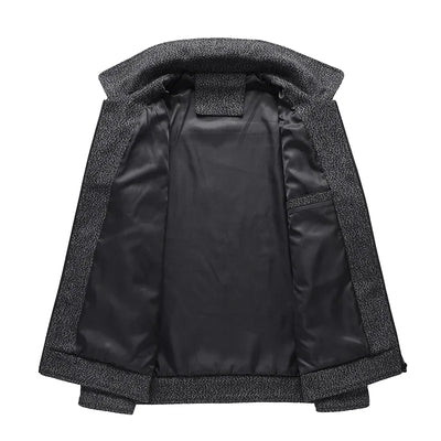 Men's Thick Winter Wool Blend Warm Jacket Men Fashion Trenchwear Coat Slim Lapel Streetwear Overcoat Business Casual Men Clothing