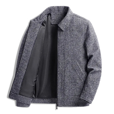 Men's Thick Winter Wool Blend Warm Jacket Men Fashion Trenchwear Coat Slim Lapel Streetwear Overcoat Business Casual Men Clothing