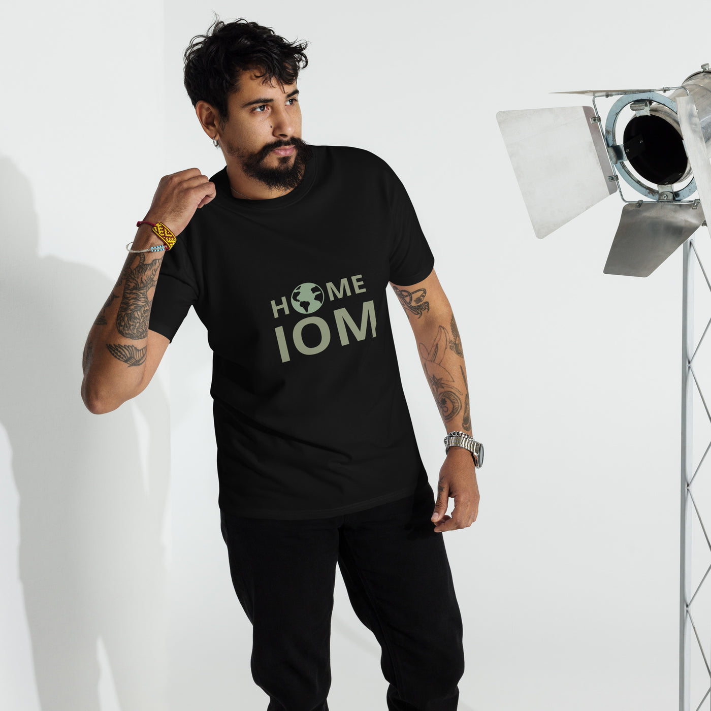 IOM Home Men’s premium heavyweight T-Shirt