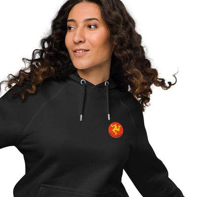Isle of Man Unisex eco raglan hoodie