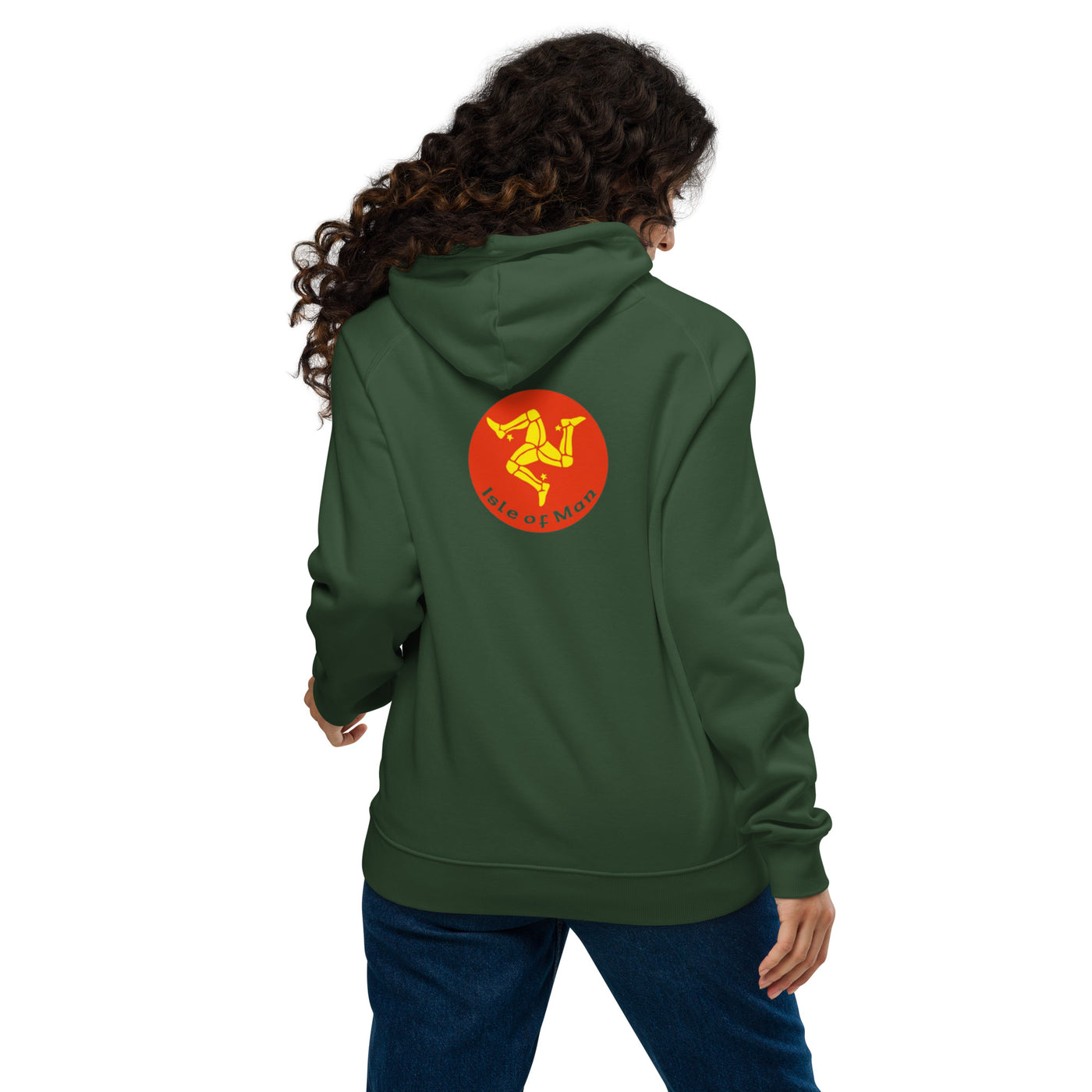 Isle of Man Unisex eco raglan hoodie