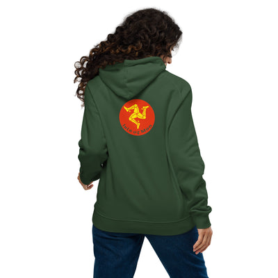 Isle of Man Unisex eco raglan hoodie