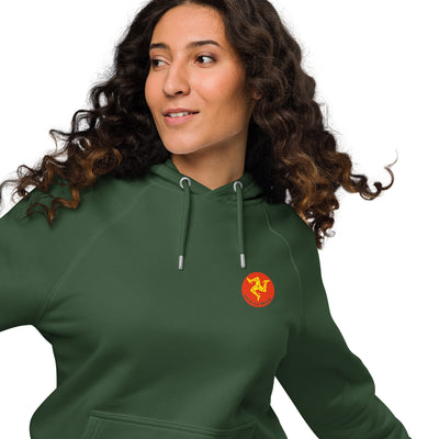 Isle of Man Unisex eco raglan hoodie