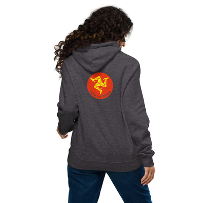 Isle of Man Unisex eco raglan hoodie
