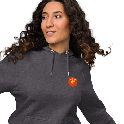 Isle of Man Unisex eco raglan hoodie