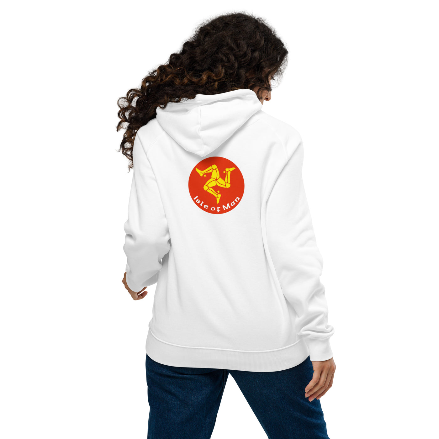 Isle of Man Unisex eco raglan hoodie