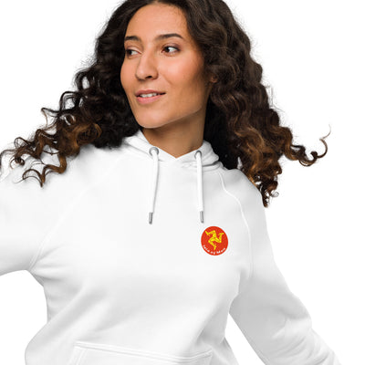 Isle of Man Unisex eco raglan hoodie
